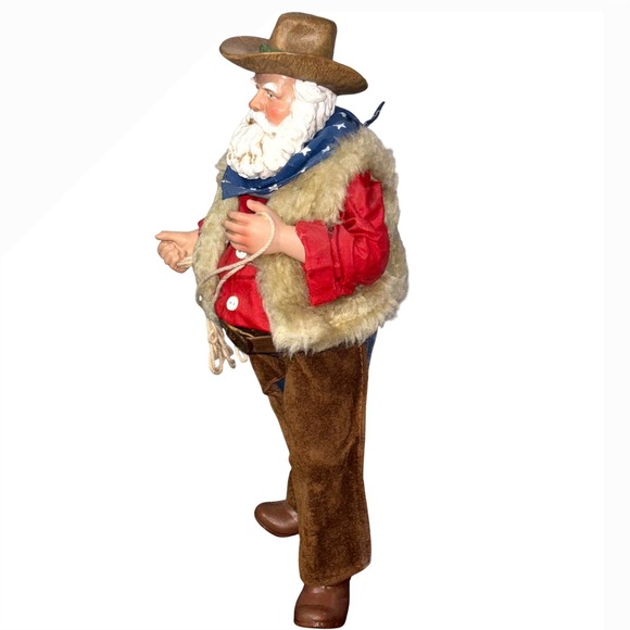 Possible Dreams Clothtique Yuletide Wrangler Santa Claus Christmas Figure 2002 - Picture 5 of 13
